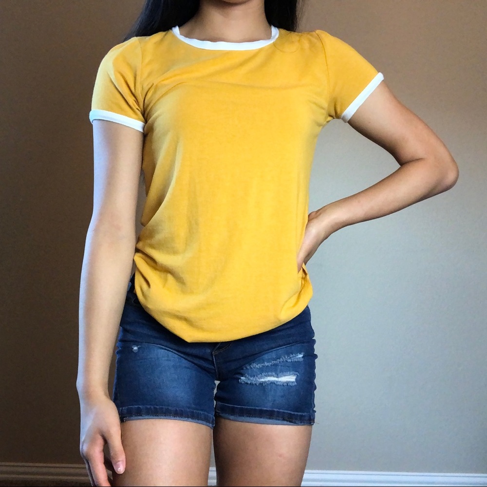 Gold Short Sleeve Top